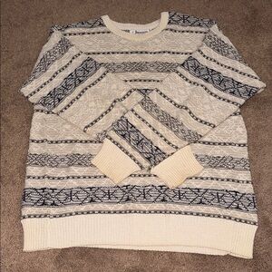 Jantzen Cream and Black Knit Sweater
